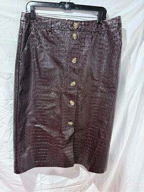 Last Chance! Rachel Comey for Target faux crocodile button front skirt  NWT